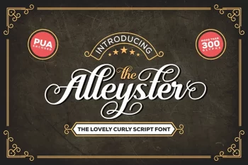 Alleyster - Lovely Curly Script Font