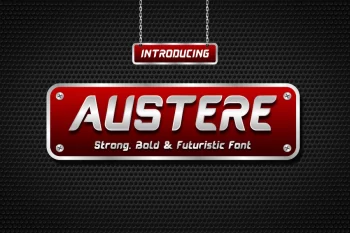Austere - Strong Bold and Futuristic Font