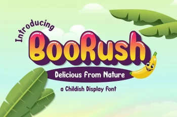 BooRush - Childish Display Font