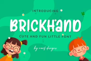 Brickhand - Cute and Fun Display Font